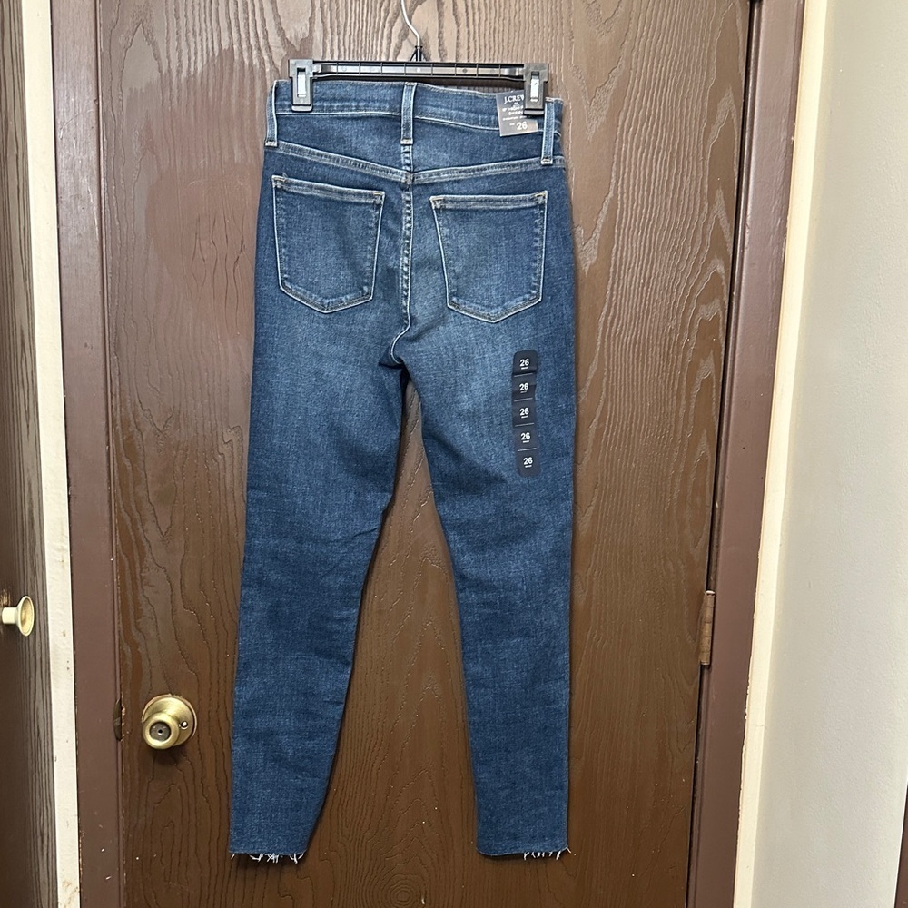J.Crew 10" High-Rise Toothpick Skinny Jeans - Dark Wash - Button Fly - Size 26 - Picture 2 of 7